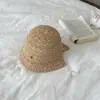 Sombrero de Sol de Estilo Nuevo para Mujer, Verano Coreano Dongdaemun Plegable Tejido de Paja, Sombrero de Pescador Plegable para Protección Solar en Viajes al Aire Libre