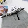 Cinturón de mujer anudado de moda coreana, decorativo, para jeans finos con cinturón liso de cintura simple para mujer, una generación de cabello
