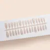 Nuevas Puntas de Uñas Color Nude Rosa Translúcido Ojo de Gato, Paquete de 30 Piezas, Estilo Largo Simple y Elegante, Uñas Pre-fabricadas Portátiles Desmontables al por Mayor