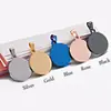 Pingente de tag com furo redondo externo em aço inoxidável Explosões Europeias e Americanas colar militar espelhado pingente Dog Tag de aço titânio