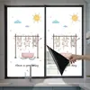 Película de Vidrio para Balcón Anti-Sol de Dibujos Animados con Temática de Gatos para Puertas, Gabinetes, Ventanas y Película Escarchada Anti-Espionaje