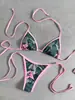 Comércio Exterior Transfronteiriço Novo Estilo Maiô Duas Peças Biquíni Sexy Estilo Europeu e Americano Roupa de Banho Conjunto Feminino Sem Costas Biquíni de Férias
