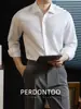 [Cbd Elite] Camisa de Manga Longa 100% Algodão Puro Não Amassa e Resistente a Rugas para Primavera e Outono Camisa Lisa Leve para Negócios Casuais para Homens