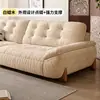 Sofá de Madera Maciza Estilo Antiguo Tongyu Tezhong para Salas Pequeñas, Fila Recta, Extraíble y Lavable, Sofá de Tela Chenilla Retro