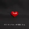 Lindo Estilo Japonés Corazón Rojo Corazón Corazón Corazón Broche con Forma de Corazón Insignia de Dibujos Animados Insignia Botón Pin Accesorios para Zapatos de Estudiante para Mujer Bolsos