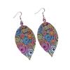 Comercio Exterior Amazon Moda Metal Hueco Color Hoja Bohemios Lindos Aretes Directo de Fábrica