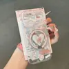 Suporte de Espelho de Veado em Formato de Coração Adequado para Capa de Celular Apple 18 Pro Max 17Pm, Alto Valor Estético para Meninas, Huawei, Xiaomi