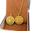 Joias de Latão Banhado a Ouro, Novo Pingente Bússola com Diamante Vermelho Estilo Chinês, Pingente de Corrente para Suéter Bússola Oito Tesouros Vazado Unissex