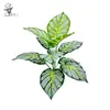Manualidades de Plantas Verdes Simuladas, Patrón de Piel de Tigre, Hojas Falsas Biónicas, Bonsái Grande, Paisaje para el Hogar, Plantas Falsas en Maceta