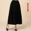 Ropa para Danza Cuadrada Nuevo Conjunto Otoño e Invierno 2024 Ropa Dorada de Terciopelo para Actuación de Danza Ropa para Danza del Abanico Femenina