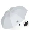 Paraguas Publicitario Estampado con Logo Unisex Color Sólido Negocio Plegable de Tres Pliegues Paraguas de Sol Totalmente Automático Apertura/Cierre Paraguas Plegable para Lluvia/Sol Venta al por Mayor