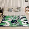 Alfombrilla de Suelo Estilo Deportivo Retro Americano Transfronteriza de Amazon Alfombrilla de Pie de Felpa de Cristal de Dibujos Animados Alfombrilla de Cama de Imitación de Cachemira para Dormitorio