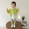 Conjunto de Dos Piezas con Lazo Grande para Niñas, Nuevo y Moderno Conjunto de Dos Piezas para Niñas Pequeñas de Primavera y Otoño 2026