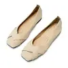 Sapatilhas Femininas 2026 Nova Primavera/Verão Estilo Fada Sapatos Baixos Macios Suaves Bico Baixo Versáteis Mocassins para Mulheres
