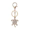 Lanzamiento Caliente Transfronterizo Llavero de Coche Tortuga Incrustado de Diamantes Aleación de Zinc Regalo Pequeño Creativo Colgante para Mochila Joyería al por Mayor