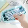Nuevo estuche con forma de barco, versión coreana, impermeable, gran capacidad, bolsa de almacenamiento de papelería para estudiantes, plegable, caja de papelería multifuncional