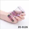 Adesivos de Unha Zhengxiang Transfronteiriços Europeus e Americanos Adesivos de Unha Rosa Cebola Adesivos Gradiente Olho de Gato 16 Dedos Adesivos de Unha para Exportação Flash