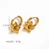 Pendientes de Aro para Corazón de Acero Inoxidable Europeos y Americanos de Alta Gama Transfronterizos Desmontables Modernos Simples Elegantes Pendientes Pendientes