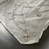 Collar de Corazón de Cristal Transfronterizo Colgante para Pareja Femenina Personalizado Cuentas Negras Cadena para Clavícula Estilo Ins para Chicas Frías