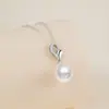 Perla de Agua Dulce Natural Plata de Ley 925 Diseño de Nicho para Mujer Lujo Accesible Colgante de Hoja Estilo Ins Colgante de Regalo de Cumpleaños