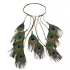 Diadema de Plumas de Pavo Real Bohemia Transfronteriza Viaje a la Costa Diadema India Estilo Étnico Adorno para la Cabeza de Tíbet Venta al por Mayor