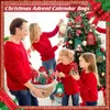Bolsas de Yute con Cordón de Navidad 2026 Transfronterizas Bolsas Colgantes para Calendario de Adviento Set de Bolsas de Regalo de Navidad