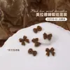 Acessórios de Nail Art de Laço Aveludado Tendência Laços Doces Tridimensionais Populares Atmosfera de Ano Novo Decorações de Unha de Laço Vinho