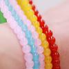 Material de cuentas para bricolaje, cuentas redondas de jade de imitación de cristal de 10 mm, cuentas de jade de imitación, cuentas sueltas, collar, cuentas decorativas