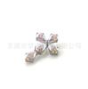 F136 Titanium Ear Nail Zircon Big Cross Ear Bone Nail G23 Titanium Alloy Body Puncture Jewelry Factory Outlet