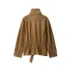 Comercio Exterior 2026 Otoño Nuevo Estilo Europeo y Americano Moda Femenina Elegante Versátil Abrigo con Cinturón 4344650