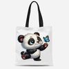 Amazon Transfronterizo Bolsa de Lona de Panda de Dibujos Animados Nueva y Linda Bolso de Mano para Estudiante y Trabajador de Oficina Bolsa de Viaje al Trabajo Al por Mayor