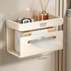 Portarrollos de Papel Higiénico para Baño con Ventosa Montaje en Pared Caja de Pañuelos de Doble Capa Soporte para Teléfono Dispensador de Pañuelos Estante de Almacenamiento para Papel en Rollo