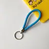 Chaveiro de corda de couro trançado com detalhes chaveiro de casal chaveiro de carro pequeno presente chaveiro colorido atacado