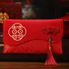 Sobres Rojos para Bodas, Paquetes Rojos de Tela para Bodas, Bolsas Grandes de Sobre Rojo para Regalos de Boda, Paquetes Rojos Festivos para Regalos en Efectivo
