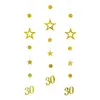 Guirlanda de Número Estrela Dourada Brilhante Rose Gold Multicolor 13 16 18 25 30 40 50 60