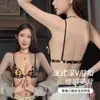 Sutiã de Renda Triangular Estilo Francês para Mulheres com Seios Pequenos Push-up Verão Fino Sexy Costas Bonitas Fecho Frontal Alça Fina Sutiã conjunto