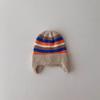 Chapéu infantil Outono e inverno Meninas 'Pullover Cap coreano Malha Cap Cor Lã Cap Meninos 'Bebê Quente Orelha Proteção Cap Trendy