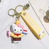 Llavero Nuevo Popular Creativo de Dibujos Animados Sanrio, Lindo Regalo de Muñeca de Silicona de Máquina Expendedora, Llavero Estilo Pareja