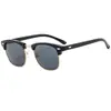 Gafas Clásicas 3016 Anti-Luz Azul Lisas Protección Solar UV400 Gafas de Sol Celebridad de Internet Retro Mitin Metal PC Gafas de Sol