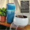 Decoração Tradicional de Cerâmica para Aquário com Cascata para Criação de Peixes, Tanque de Fluxo com Filtro de Circulação de Água que Melhora o Oxigênio