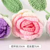 Presente para o Dia dos Namorados Chinês, Produto Artesanal de Flor de Rosa, Buquê de Flores Artificiais Trançado Pronto, Flores Artificiais de Crochê Feitas à Mão, Dia das Mães