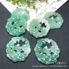 Colgante de jade aventurina natural flor de ciruelo de 48 mm accesorio de broche DIY