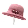 Sombreros para Mujeres de Mediana Edad y Mayores, Sombreros de Tela para Primavera y Verano para Madres, Sombreros de Pescador con Protección Solar para Damas, Sombreros de Pescador Delgados para Proteger del Sol