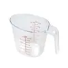 En stock taza medidora plegable transfronteriza con asa traje de 3 piezas herramientas para hornear doble escala medidor plástico transparente taza medidora para el hogar