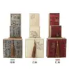 Caixa de Linho Antiga Folha Pequena Sândalo Vermelho Poesia e Wenbao Joias Pulseira de Jade Pingente Colar Embalagem Caixa de Presente Diamante