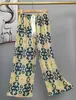 Pantalones de pijama de algodón para mujer, verano, finos, estampados, casuales, de pierna ancha, pueden usar mujeres embarazadas, comercio exterior, pantalones de talla grande
