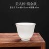 Venta directa de fábrica Porcelana blanca de Dehua Jade de sebo Taza Kung Fu taza personal taza de degustación simple para el hogar Taza de té de cerámica