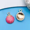 Estilos Mixtos de Delfín Rosa con Goteo de Aceite, Estrella de Mar, Caracola, Pez Payaso Colgantes de Aleación Accesorios para Pulseras Collares Joyería DIY