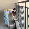 2026 Elegante Socialité Estilo Hong Kong Suave Tejido Sin Mangas Seda de Hielo Vestido Ajustado Ceñido a la Cintura Bodycon Largo