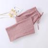 Pantalones de pijama de algodón para pareja japonesa Pantalones de algodón para hombre y mujer Primavera y Otoño Verano Rectos Casuales Cuadros Ropa exterior Fabricantes